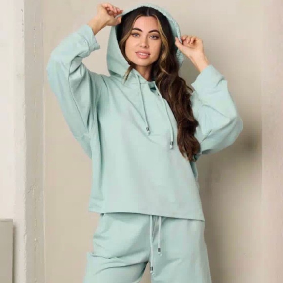 Trend Setter Diva Boutique Pants - Mint lounge short & hoodie set